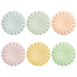 Floral Reusable Bamboo Plates - Set of 6