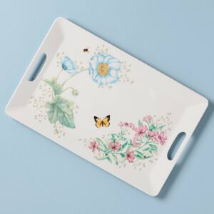 Floral Melamine Serving Tray with Handles