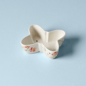Butterfly Shaped Floral Serving Bowl